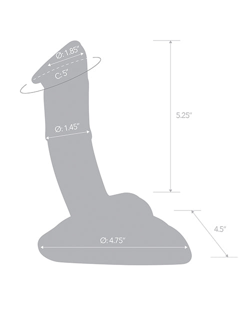 Glass 7.5" Rideable Standing Cock w/Stability Base