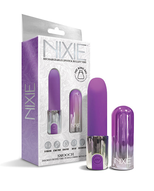 Nixie Smooch Rechargeable Lipstick Vibrator - Purple Ombre