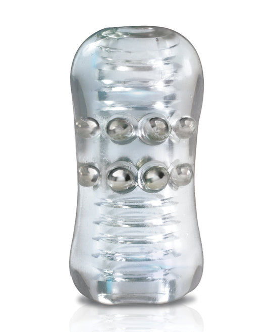 MSTR B8 Head Banger Beaded Clear-View Stroker - Clear