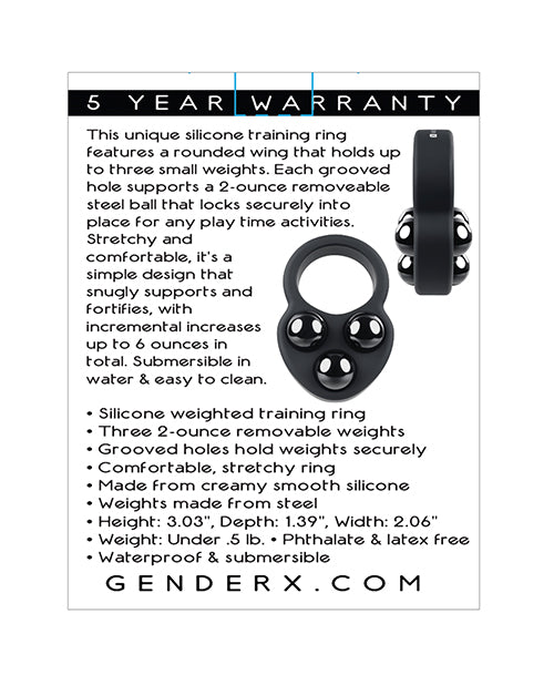 Gender X Workout Ring - Black - LUST Depot