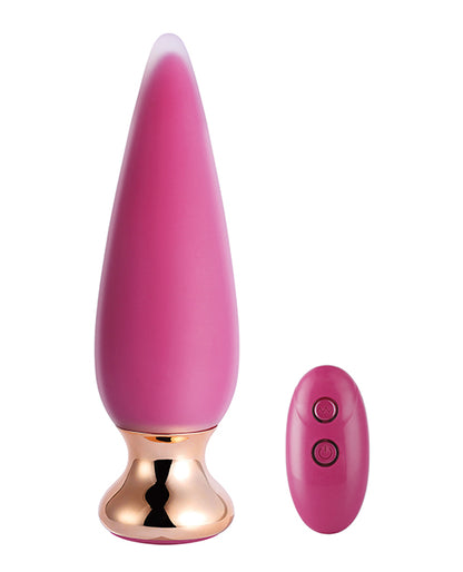 Doro Pretty Vibrating Anal Plug With Remote Control - Pink - LUST Depot