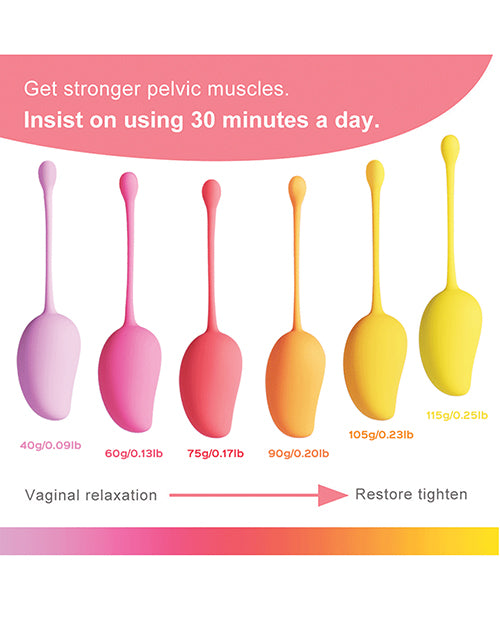 Mango Tropical 6 Weighted Kegel Ball Exercise Set - LUST Depot