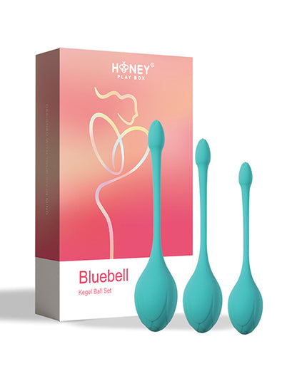 Bluebell Floral 3 Size & Weight Kegel Ball Exercise Set - Blue