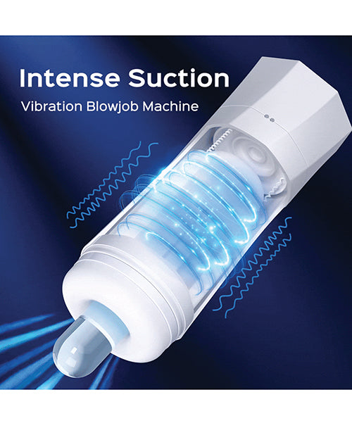 Sky Intense Suction & Vibration Blowjob Machine - White - LUST Depot