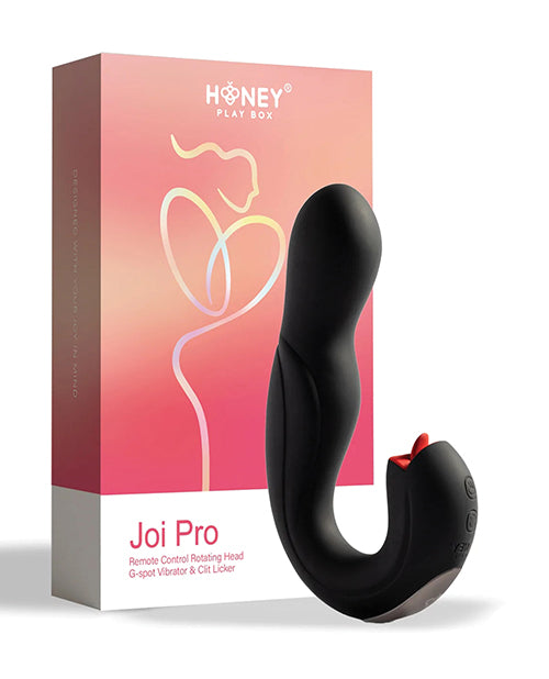 Joi Pro Rotating Head G-spot Vibrator & Clit Licker W/remote - Black - LUST Depot