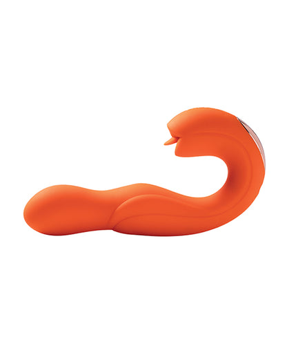 Joi Pro Rotating Head G-spot Vibrator & Clit Licker W/remote - Orange - LUST Depot