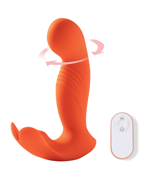 Crave 3 G-spot Vibrator With Rotating Massage Head & Clit Tickler - Orange - LUST Depot