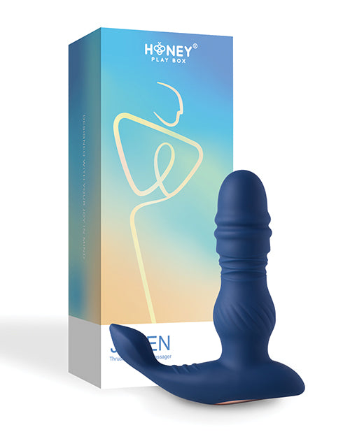 Jaden Thrusting Prostate Massager Vibrating Butt Plug Anal Sex Toy - Blue - LUST Depot