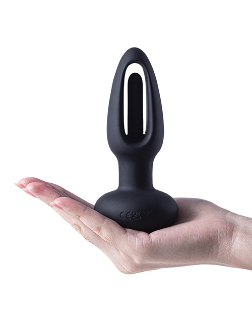 Taper Tapping Prostate Massager Butt Plug Anal Vibrator - Black - LUST Depot