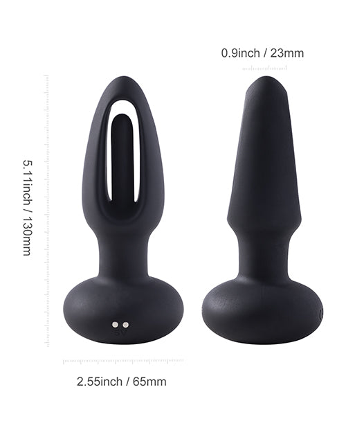 Taper Tapping Prostate Massager Butt Plug Anal Vibrator - Black - LUST Depot