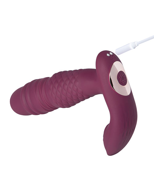 Ryder App-controlled Thrusting G-spot & Clit Vibrator - Rosy Red - LUST Depot