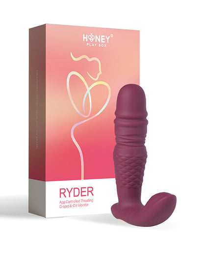 Ryder App-controlled Thrusting G-spot & Clit Vibrator - Rosy Red - LUST Depot