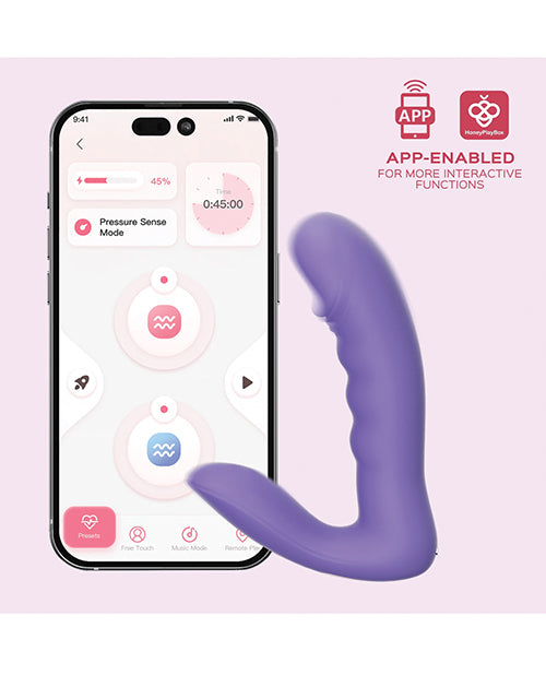 Rora Pressure Sensing App Controlled Rotating G-Spot Vibrator & Clitoral Stimulator - Lavender - LUST Depot