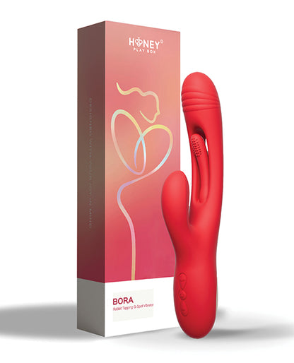 Bora-Rabbit Tapping G-spot Vibrator - Red