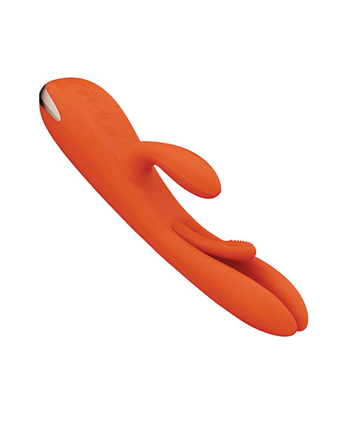 Terri App Controlled Kinky Finger Tapping Rabbit Vibrator - Orange