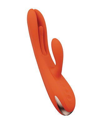 Terri App Controlled Kinky Finger Tapping Rabbit Vibrator - Orange