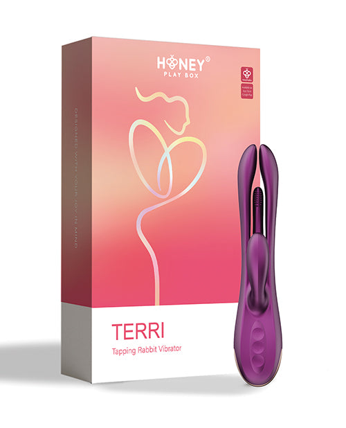 Terri App Controlled Kinky Finger Tapping Rabbit Vibrator - Purple