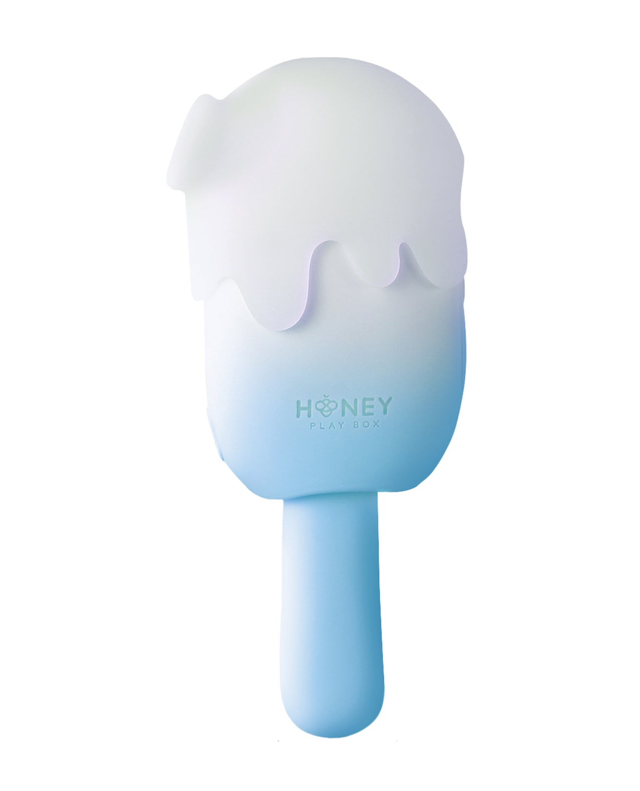 Bite Me Sucking, Tapping & Vibrating Cream Pop Stimulator - Blue/White