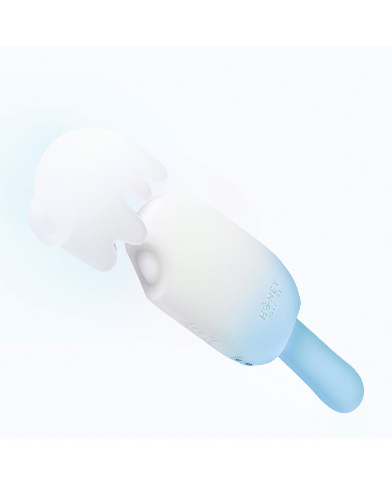 Bite Me Sucking, Tapping & Vibrating Cream Pop Stimulator - Blue/White