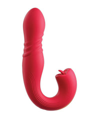 Joi Thrust 2 Thrusting G-Spot Vibrator & Clit Licker - Red