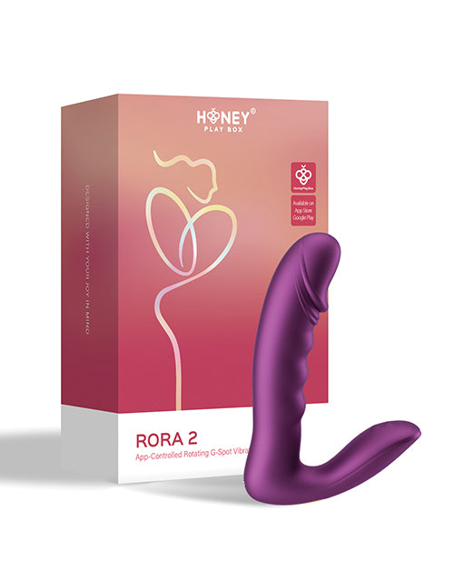 Rora 2 App Controlled Rotating G-Spot Vibrator & Clitoral Stimulator - Purple