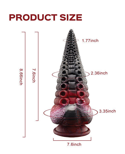 Lava Tentacle Shape Suction Cup Dildo - Multi Color - LUST Depot