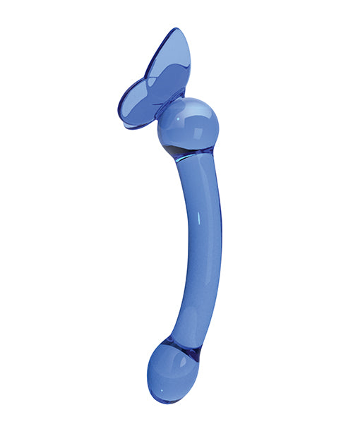 Glass Menagerie Butterfly Glass G Spot Dildo - Dark Blue - LUST Depot