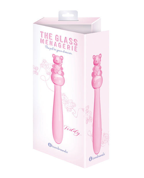 Glass Menagerie Teddy Glass Dildo - Pink - LUST Depot