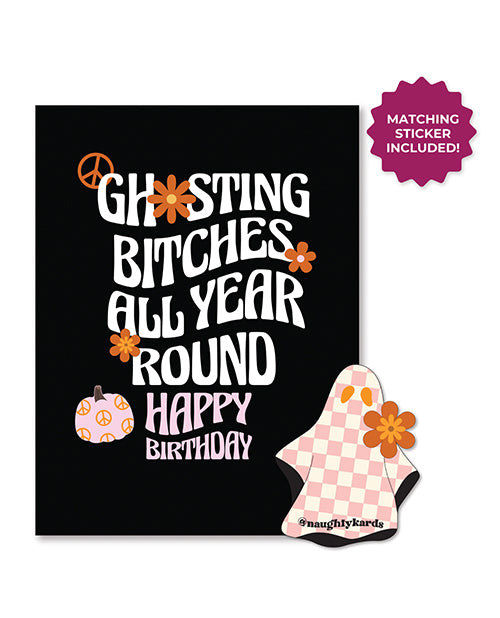 Halloween Ghosting Birthday Greeting Card w/Sticker - LUST Depot