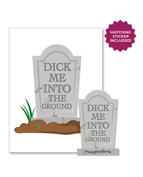 Halloween Dick In Ground Greeting Card w/Sticker - LUST Depot