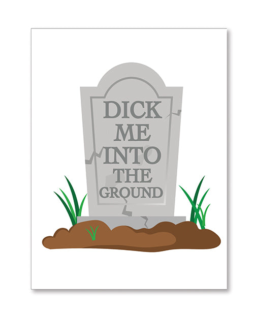 Halloween Dick In Ground Greeting Card w/Sticker - LUST Depot