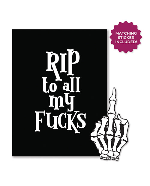 Halloween Rip Fucks Greeting Card w/Sticker - LUST Depot