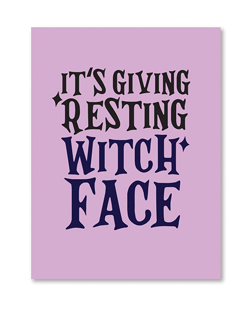 Halloween Witch Face Greeting Card w/Sticker - LUST Depot