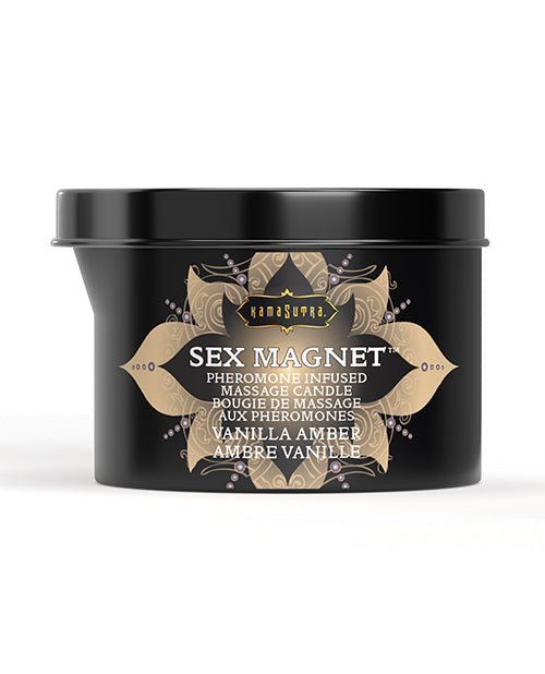 Kama Sutra Sex Magnet Candle w/Pour Spout - 6 oz Vanilla Amber - LUST Depot