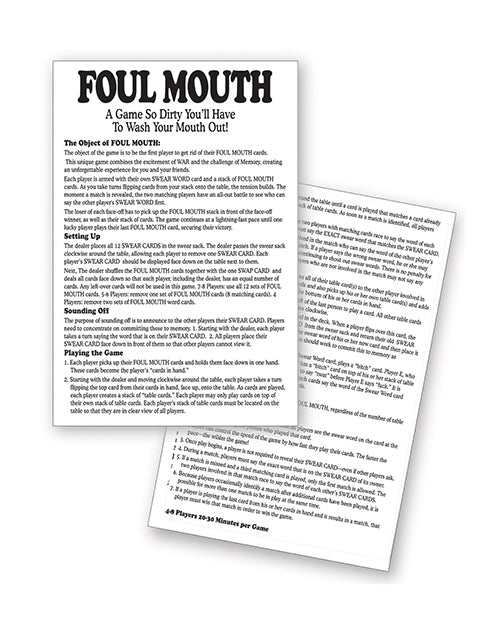 Foul Mouth Card Game - LUST Depot