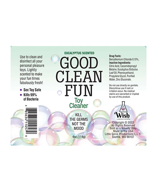 Good Clean Fun Toy Cleaner - 4 Oz Eucalyptus - LUST Depot