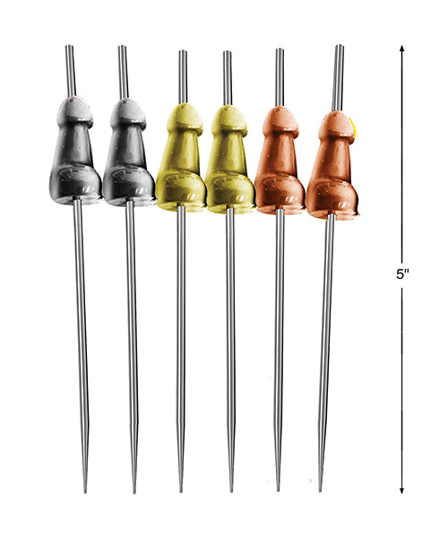 Glitterati Penis Hor D'oeuvre Picks - Set Of 6 - LUST Depot