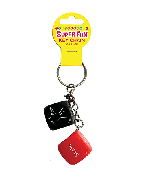 Super Fun Sex Dice Key Chain - Multi Color - LUST Depot