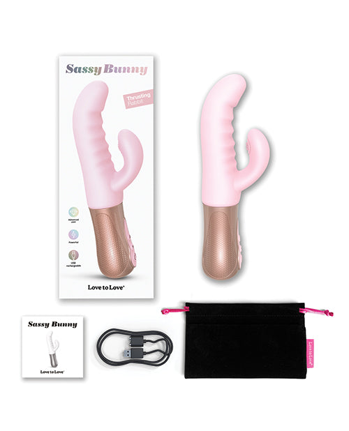 Love to Love Sassy Bunny Thrusting G-Spot Rabbit - Baby Pink - LUST Depot