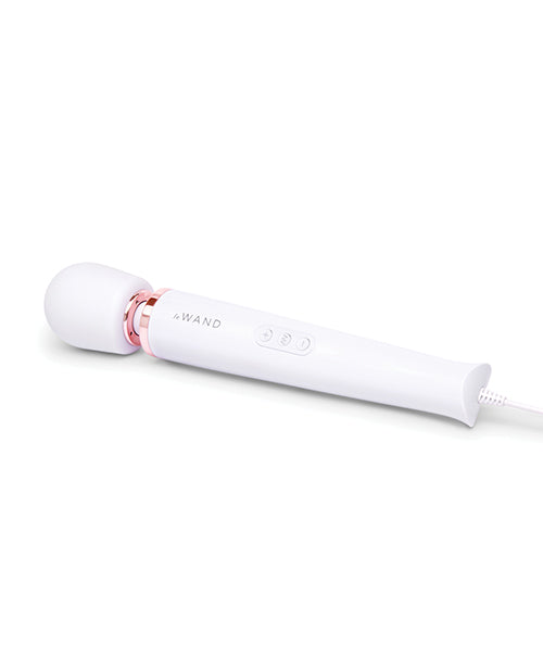 Le Wand Powerful Plug-In Vibrating Massager - White - LUST Depot