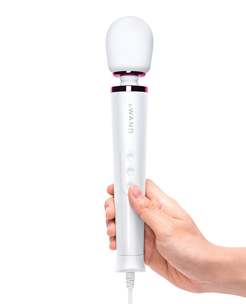 Le Wand Powerful Petite Rechargeable Vibrating Massager - White - LUST Depot