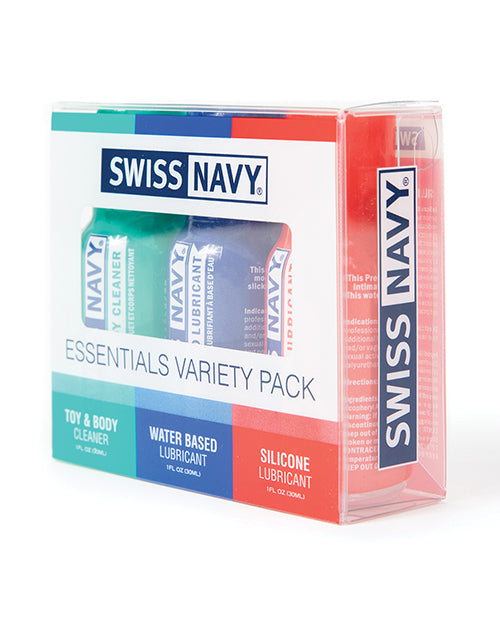 Swiss Navy Essentials Variety Pack of 3 - 1 oz - LUST Depot