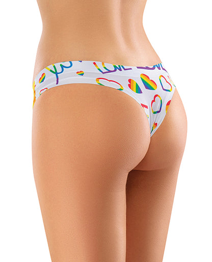 Mememe Pride Love Is Printed Thong Md - LUST Depot