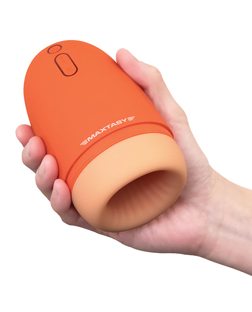 Maxtasy Stamina Master Heat up & Vibrating Stroker - Orange - LUST Depot