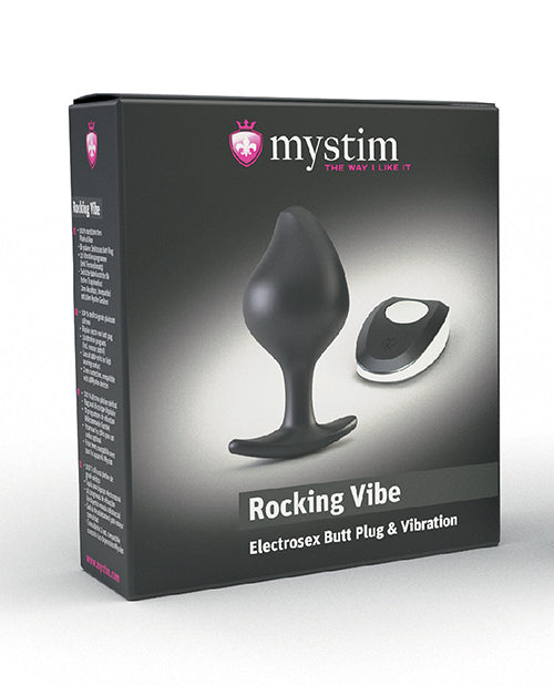 Mystim Rocking Force Silicone Buttplug Small - Black - LUST Depot