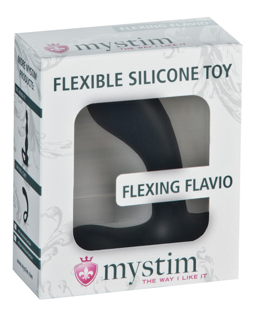 Mystim Flexing Flavio eStim Silicone Prostate Stimulator - Black - LUST Depot