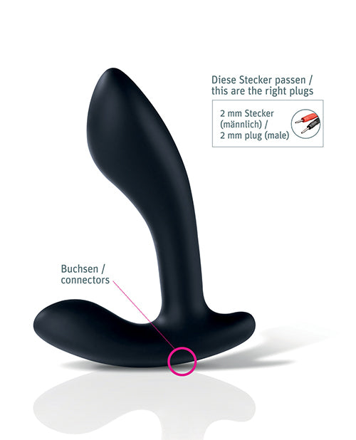 Mystim Flexing Flavio eStim Silicone Prostate Stimulator - Black - LUST Depot