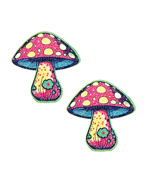 Neva Nude Glitter Shroom Pasties - Red Multi O/