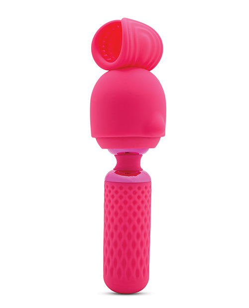 Nu Sensuelle Harlow Mini Wand w/Masturbator Attachment - Pink - LUST Depot