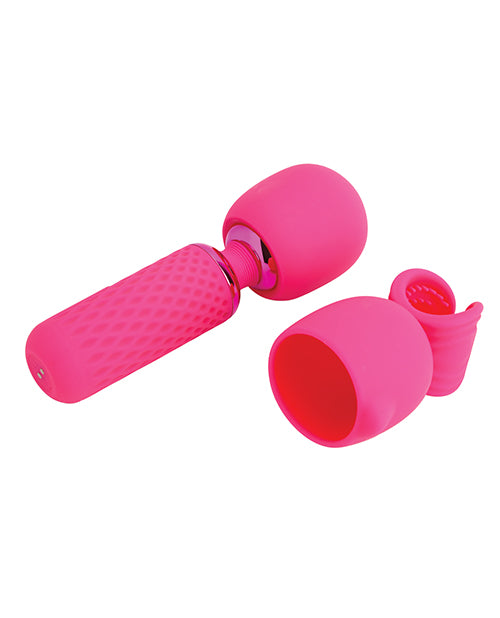 Nu Sensuelle Harlow Mini Wand w/Masturbator Attachment - Pink - LUST Depot